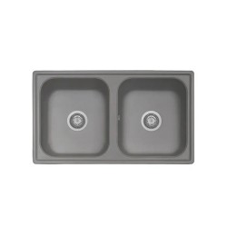 Samet Lavello 86x50 2 vasche Granitovero862vcrp croma