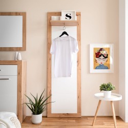 Pannello appendiabiti Wien 43 da ingresso rovere bianco