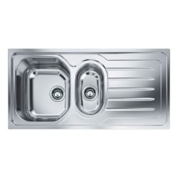 Lavello 1 vasca e mezza Franke OLL 651 con gocciolatoio destro 100x50 cm. inox