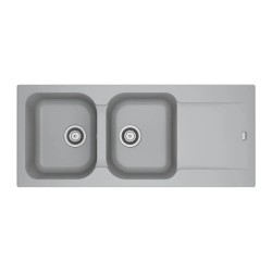 Lavello 2 vasche Franke KID621BE con gocciolatoio reversibile 116x50 cm. grigio