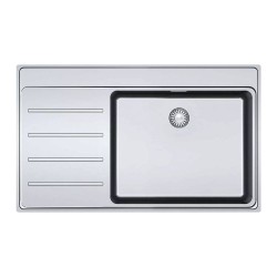 Lavello 1 vasca Franke FSX211 con gocciolatoio sinistro 86x52 cm. inox satinato