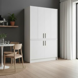 Cucina monoblocco Fold struttura e ante a libro bianco