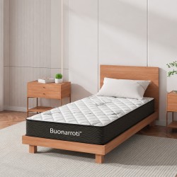 Materasso singolo Tarico 90x190x22.3 H cm. con molle insacchettate e strato in memory foam