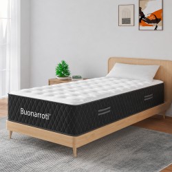 Materasso singolo Aquila in schiuma multistrato e molle insacchettate 80x190x33 H cm.
