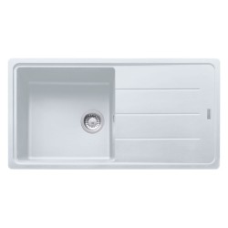 Lavello 1 vasca Franke Boston BFG61197 con gocciolatoio reversibile 97x50 cm. bianco