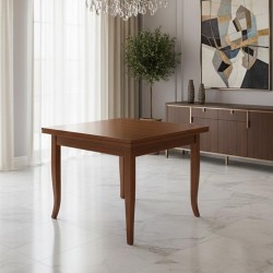 Tavolo quadrato allungabile Verona noce 90x90