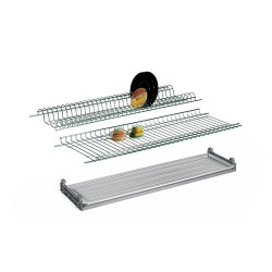 Scolapiatti incasso pensili da 90 cm. con telaio in alluminio regolabile