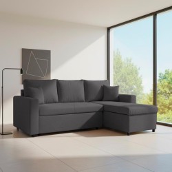 Divano con penisola contenitore reversibile Golf Standard e letto estraibile in tessuto...