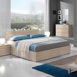 Letto matrimoniale contenitore Manitoba olmo