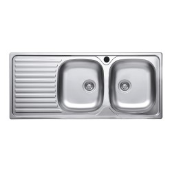 Lavello 116x50 SA138 2 vasche e gocciolatoio sinistro