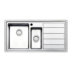 Lavello SAXT332 100x50 cm 1 vasca con vaschetta e gocciolatoio destro