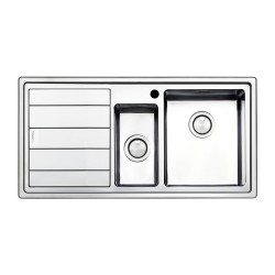 Lavello SAXT332 100x50 cm 1 vasca con vaschetta e gocciolatoio sinistro
