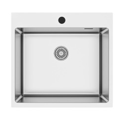 Lavello da incasso SA383 1 vasca 55x50.5 cm. inox