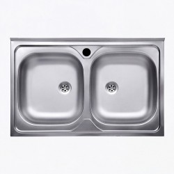 Lavello appoggio 80x50 50 series 2 vasche n214