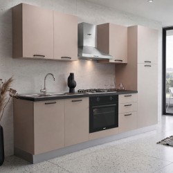 Cucina Asti 255 cm reversibile in cashmere con elettrodomestici inclusi Industrie...
