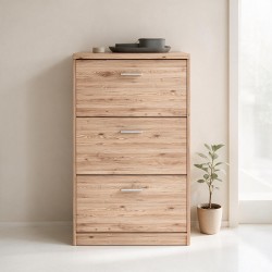 Scarpiera Nepo 3 scomparti colore rovere