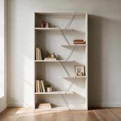 Libreria Tars bianca 84x24x157H RF1603242