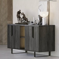 Madia Zaira 4 ante colore palissandro nero Zaira 165x49x83h