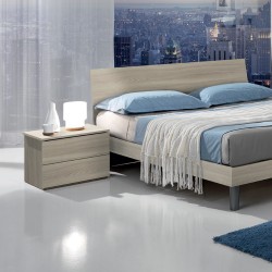 Comodino Manitoba 2 cassetti colore olmo