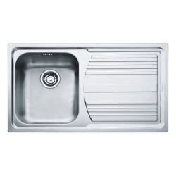 Lavello a incasso Franke LLX611L 86x50 cm 1 vasca con gocciolatoio destro inox satinato