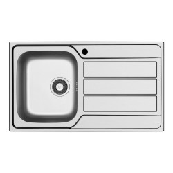 Lavello da incasso Tirreno861 con 1 vasca sinistra con gocciolatoio destro inox...