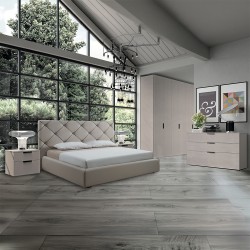 Camera da letto Lulu canapa frassinato e maniglie antracite