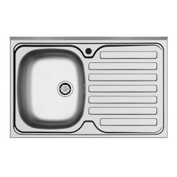 Lavello da appoggio Mediterraneo801 con 1 vasca sinistra e gocciolatoio destro con...