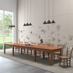 Tavolo 160x90 allungabile a 320 cm Super4 noce naturale
