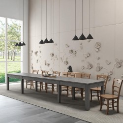 Tavolo Super4 160x90 allungabile a 320 cm cemento