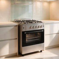 Cucina Flora 60 4 fuochi gas con forno ventilato a gas e grill elettrico