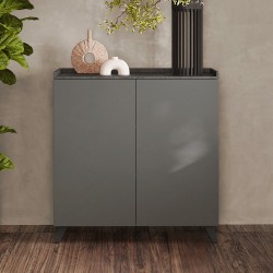 Contenitore Polan 2 ante colore ardesia e piombo