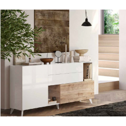 Madia Marion 240 cm. colore bianco ludico e mercure