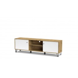 Porta TV Bollo 2 colore rovere e bianco