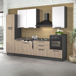 Cucina Sinki reversibile 330x216/240 H con cassa colore antracite basi gordon e pensili...