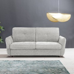 Divano letto Marea 3 posti con rete elettrosaldata materasso 20 cm. in tessuto Aragon...