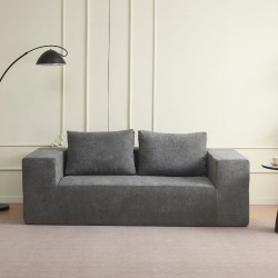 Divano Kelly imbottitura in schiuma con rivestimento in tessuto KSR26-18 grigio chiaro...