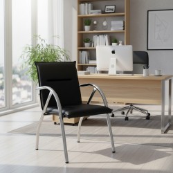 Sedia attesa sala ospiti Karisma ecopelle nera