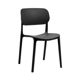 Sedia in polipropilene Loop con schienale ergonomico con apertura colore dark grey set...
