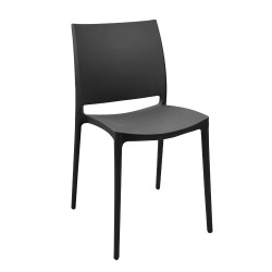 Sedia in polipropilene Sfera con design ergonomico colore dark grey set 4 pezzi