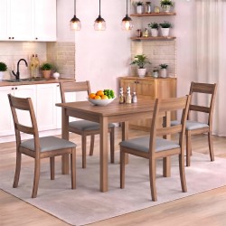 Tavolo allungabile Firenze 90x60 con allunga da 30 cm. in noce naturale