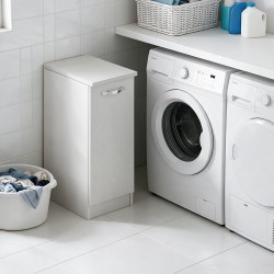 Laundry mobile bagno con anta 36x50x85,5 bianco frassinato