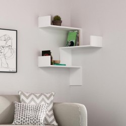 Libreria angolare Luksa colore bianco