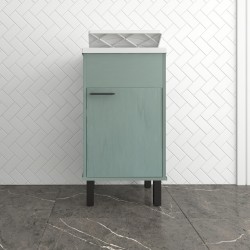 Mobile lavatoio 9046KV con anta battente 45x50x85 cm. con asse di lavaggio colore verde...