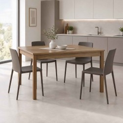 Tavolo rettangolare allungabile Firenze 120x80 in noce naturale