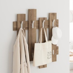 Appendiabiti a muro Wave colore noce hitit 8 ganci