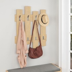 Appendiabiti a muro Wave rovere 8 ganci