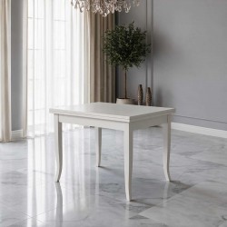 Tavolo quadrato allungabile Verona bianco 90x90