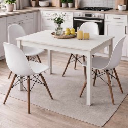 Tavolo rettangolare Firenze 110x70 bianco frassinato